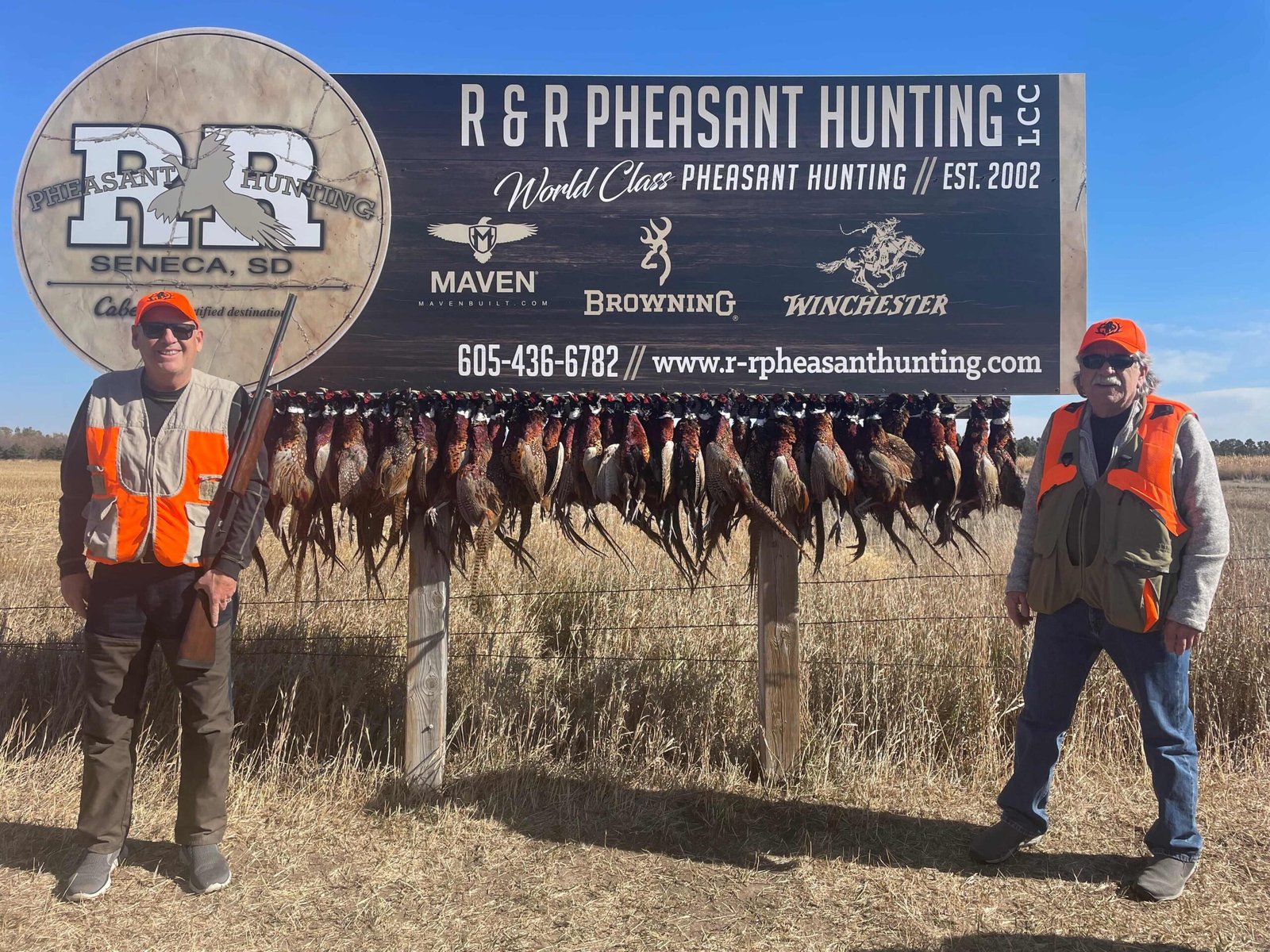 Sandy Vecchi husband and his brother on a pheasant hunting trip