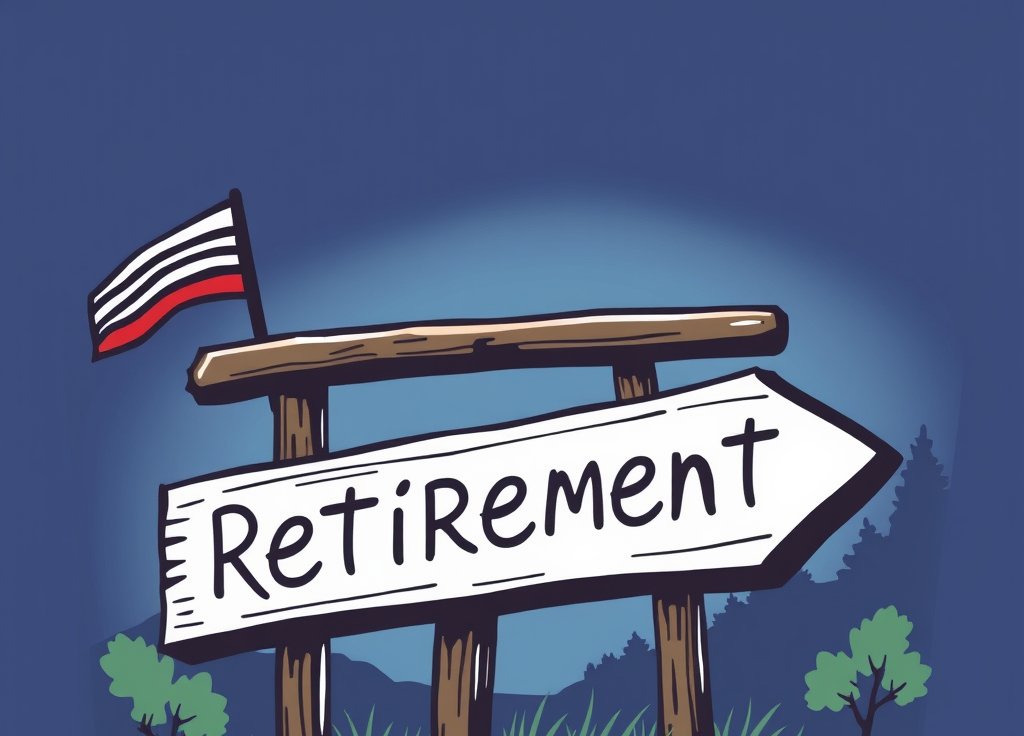 Retirement sign, Sandy Vecchi blog on life after retirement